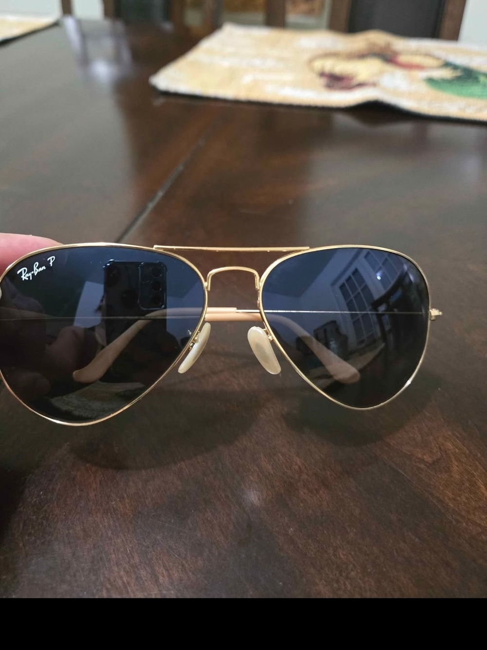 Ray-Ban Polarized Aviator Sunglasses - Gold Frame, Blue  Lenses